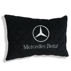 Подушка из алькантары с вышивкой 