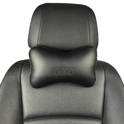 Подушка под шею черная с вышивкой 