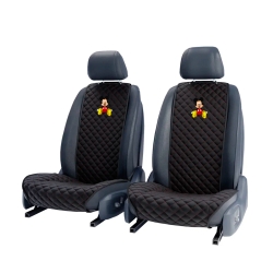 Комплект передних черно-красных накидок с вышивкой 